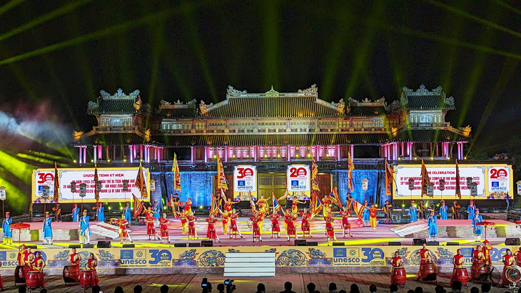 Lễ kỷ niệm 30 năm quần thể di tích cố đô Huế được UNESCO công nhận là di sản thế giới Ảnh: ITN 